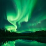 Aurora Borealis Reflected In Water