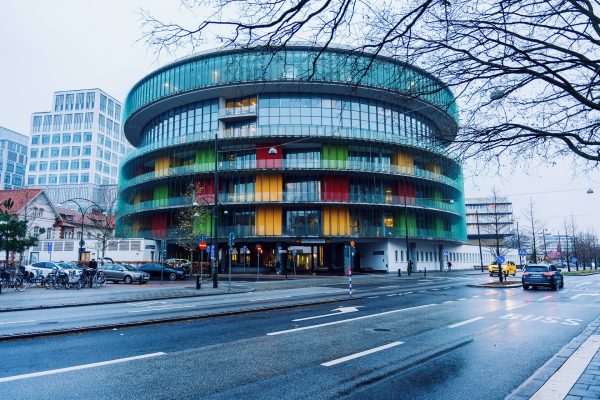 Colorful Building Stands Out In Urban Street