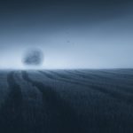 Foggy Field With Mysterious Ball In The Mist