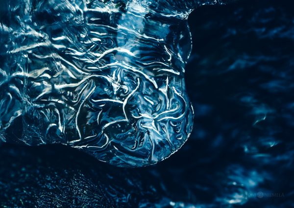 Ice Over A River Water