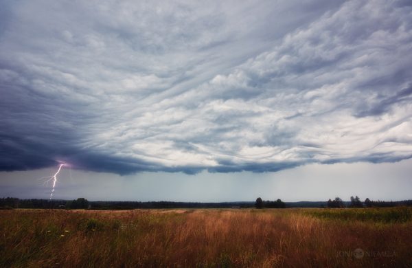 Large Field Struck By Lightning Bolt