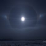 Moon Creating Halo Effect In The Night Sky