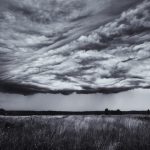 Powerful Storm Clouds Gathering In Monochrome Sky