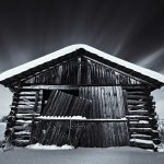 Rustic Barn In Black And White