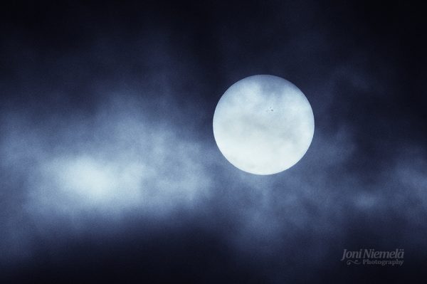 Sun Shrouded In Mist On A Mysterious Night